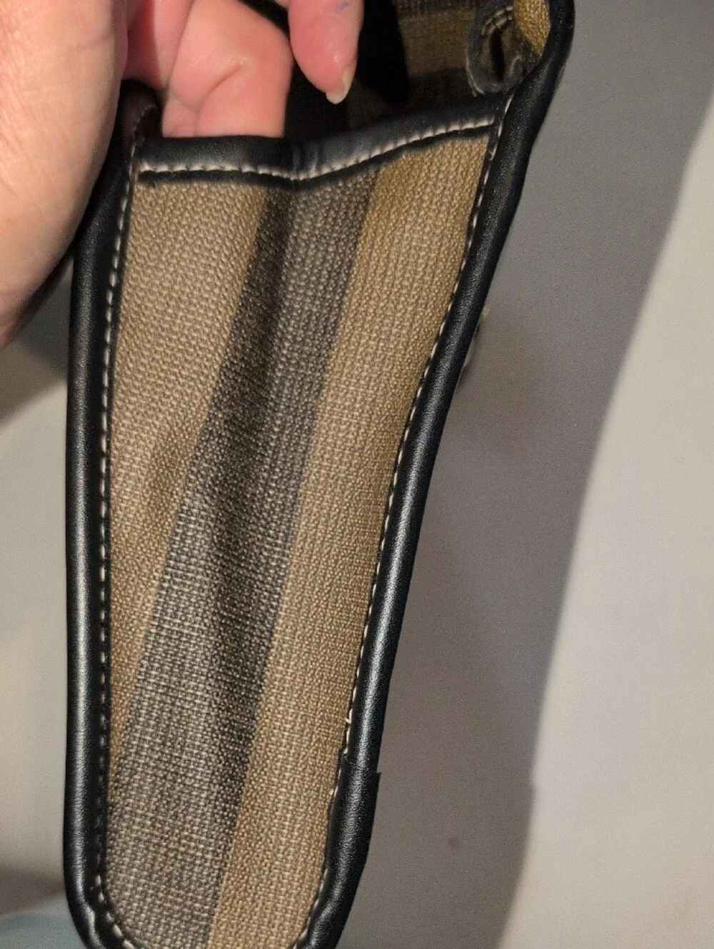 Striped FASHION Envelope Clutch in Black and Brown Stripes